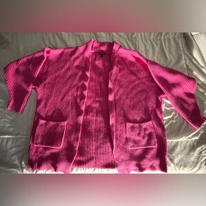 Express Vibrant Pink Cardigan Sweater